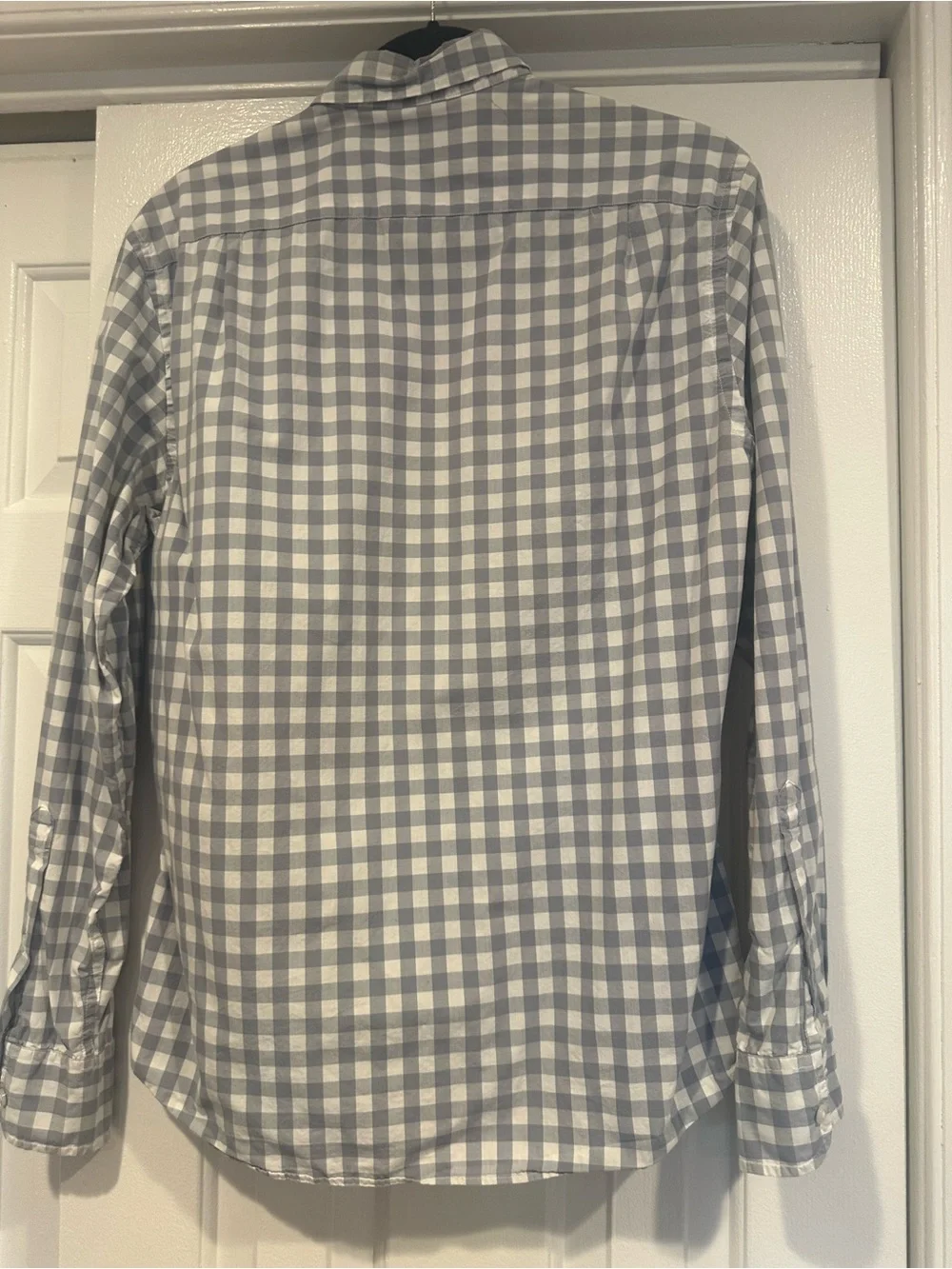 J Crew Classic Light Blue Check Button-Down Shirt - Men